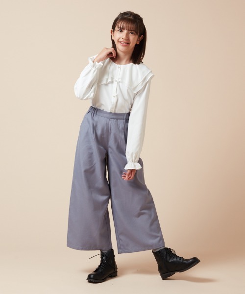 a.v.v（アーヴェヴェ）の「[140-150]サスペンダー付きワイドパンツ（その他パンツ・キッズ・ブラック/グレー/ライトブルー/ネイビー・150/140）」の20枚目の写真