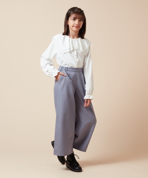 a.v.v（アーヴェヴェ）の「[140-150]サスペンダー付きワイドパンツ（その他パンツ・キッズ・ブラック/グレー/ライトブルー/ネイビー・150/140）」の21枚目の写真