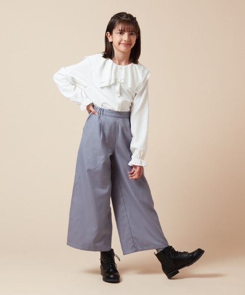 a.v.v（アーヴェヴェ）の「[140-150]サスペンダー付きワイドパンツ（その他パンツ・キッズ・ブラック/グレー/ライトブルー/ネイビー・150/140）」の22枚目の写真