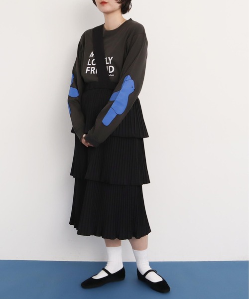 I am I in fact...（アイアムアイインファクト）の「Tiered pleats strap スカート（スカート・レディース・ブラック・FREE）」の18枚目の写真
