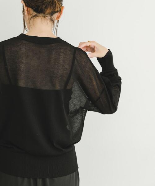 ITEMS URBANRESEARCH（アイテムズ アーバンリサーチ）の「シアーニット×イージーパンツセット（ニット/セーター・レディース・ホワイト系その他/ブラック系その他・FREE）」の6枚目の写真