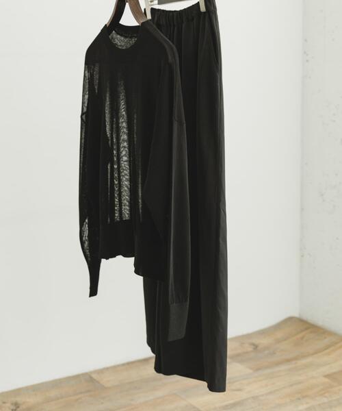 ITEMS URBANRESEARCH（アイテムズ アーバンリサーチ）の「シアーニット×イージーパンツセット（ニット/セーター・レディース・ホワイト系その他/ブラック系その他・FREE）」の7枚目の写真