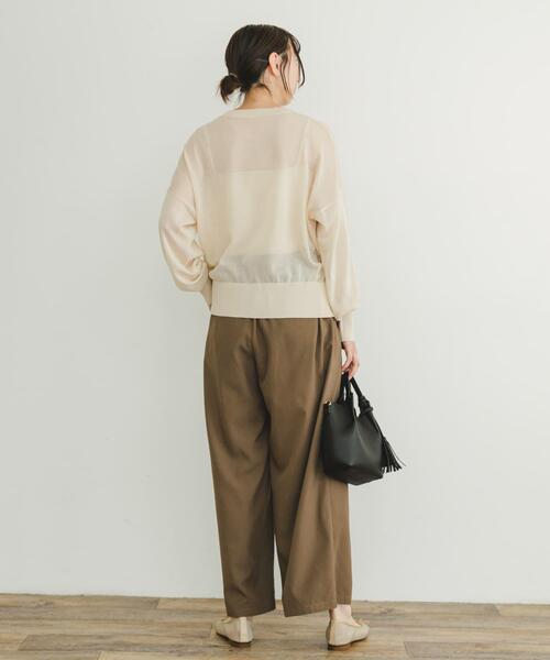 ITEMS URBANRESEARCH（アイテムズ アーバンリサーチ）の「シアーニット×イージーパンツセット（ニット/セーター・レディース・ホワイト系その他/ブラック系その他・FREE）」の12枚目の写真