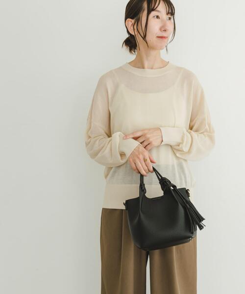 ITEMS URBANRESEARCH（アイテムズ アーバンリサーチ）の「シアーニット×イージーパンツセット（ニット/セーター・レディース・ホワイト系その他/ブラック系その他・FREE）」の14枚目の写真