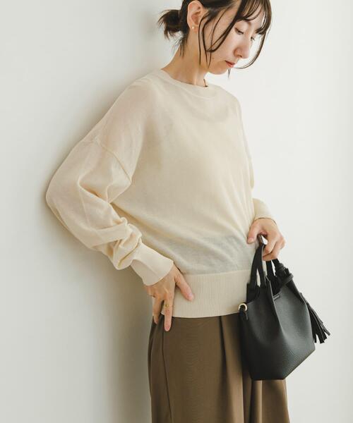 ITEMS URBANRESEARCH（アイテムズ アーバンリサーチ）の「シアーニット×イージーパンツセット（ニット/セーター・レディース・ホワイト系その他/ブラック系その他・FREE）」の17枚目の写真