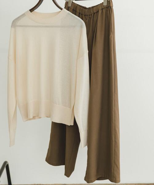 ITEMS URBANRESEARCH（アイテムズ アーバンリサーチ）の「シアーニット×イージーパンツセット（ニット/セーター・レディース・ホワイト系その他/ブラック系その他・FREE）」の20枚目の写真