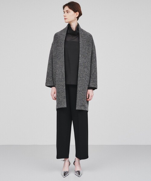 cloenc(クロエンス)の「◆【春セール/通勤/手洗い可】ハイネックシアーブラウス(シャツ/ブラウス・レディース・グレー/ブラック・02)」の10枚目の写真