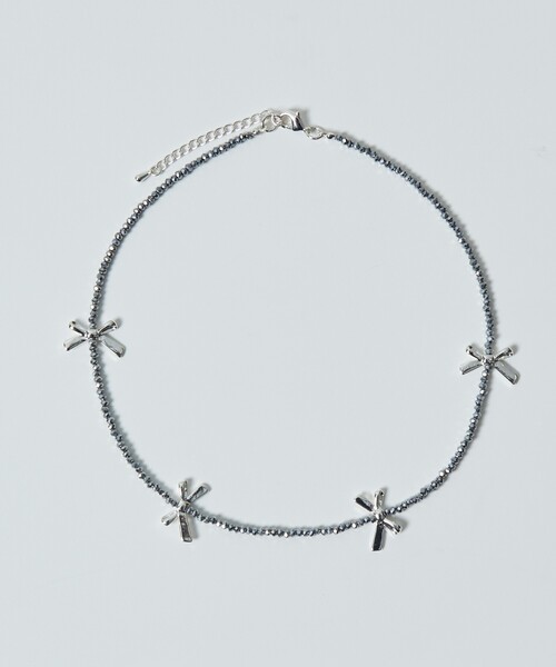 Firsthand（ファーストハンド）の「Firsthand/ファーストハンド リボンビーズネックレス（ネックレス・レディース・グレー・ONE SIZE）」の2枚目の写真