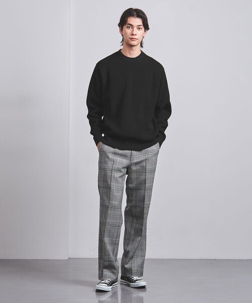 UNITED ARROWS（ユナイテッドアローズ）の「ミドルゲージ アゼ クルーネックニット -ウォッシャブル-（ニット/セーター・メンズ・グレー/ナチュラル/ブラック・S/M/L/XL）」の12枚目の写真