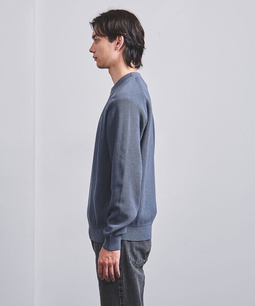 UNITED ARROWS（ユナイテッドアローズ）の「ミドルゲージ アゼ クルーネックニット -ウォッシャブル-（ニット/セーター・メンズ・グレー/ナチュラル/ブラック・S/M/L/XL）」の16枚目の写真