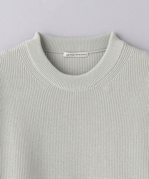 UNITED ARROWS（ユナイテッドアローズ）の「ミドルゲージ アゼ クルーネックニット -ウォッシャブル-（ニット/セーター・メンズ・グレー/ナチュラル/ブラック・S/M/L/XL）」の6枚目の写真