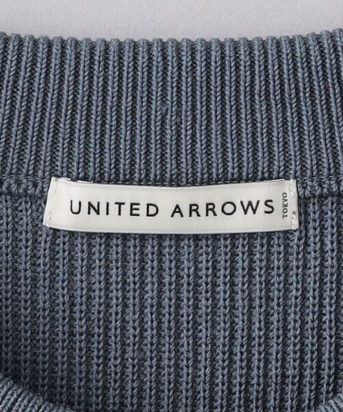 UNITED ARROWS（ユナイテッドアローズ）の「ミドルゲージ アゼ クルーネックニット -ウォッシャブル-（ニット/セーター・メンズ・グレー/ナチュラル/ブラック・S/M/L/XL）」の8枚目の写真