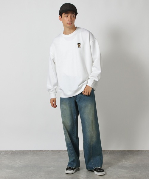 LAKOLE（ラコレ）の「ヒゲダンボール刺繍プルオーバー / 146601（スウェット・メンズ・ブラウン/ホワイト/ブラック/ライトブルー・LARGE/X-LARGE/MEDIUM）」の5枚目の写真