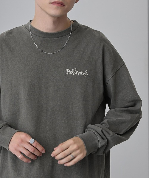 MONO-MART(モノマート)の「ヴィンテージライクプリントピグメント加工オーバーサイズTシャツ(Tシャツ/カットソー・メンズ・ブラック系/ホワイト系/オフホワイト/ブラック/ダークブラウン・L/M)」の6枚目の写真