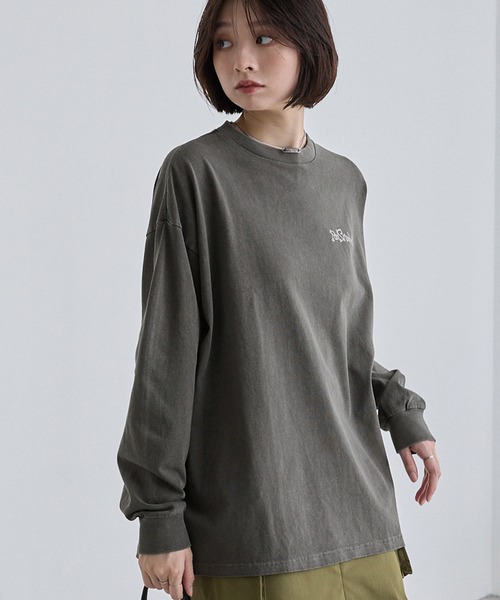 MONO-MART(モノマート)の「ヴィンテージライクプリントピグメント加工オーバーサイズTシャツ(Tシャツ/カットソー・メンズ・ブラック系/ホワイト系/オフホワイト/ブラック/ダークブラウン・L/M)」の19枚目の写真