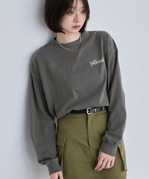 MONO-MART(モノマート)の「ヴィンテージライクプリントピグメント加工オーバーサイズTシャツ(Tシャツ/カットソー・メンズ・ブラック系/ホワイト系/オフホワイト/ブラック/ダークブラウン・L/M)」の20枚目の写真