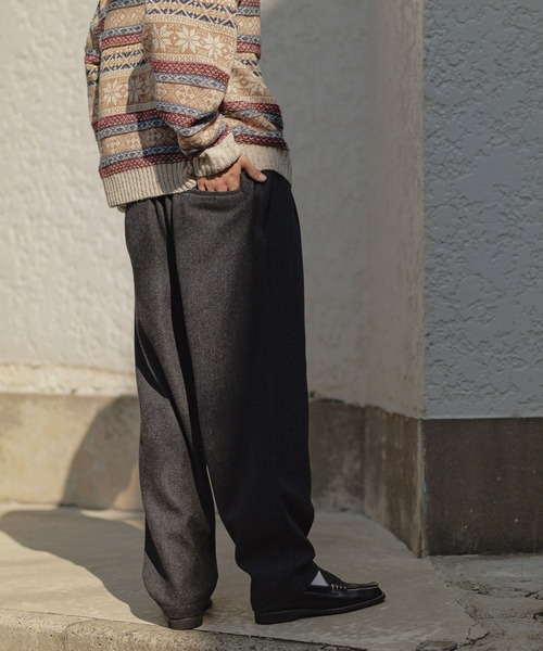 セール】ツイルツータックスラックス（スラックス）｜niko and