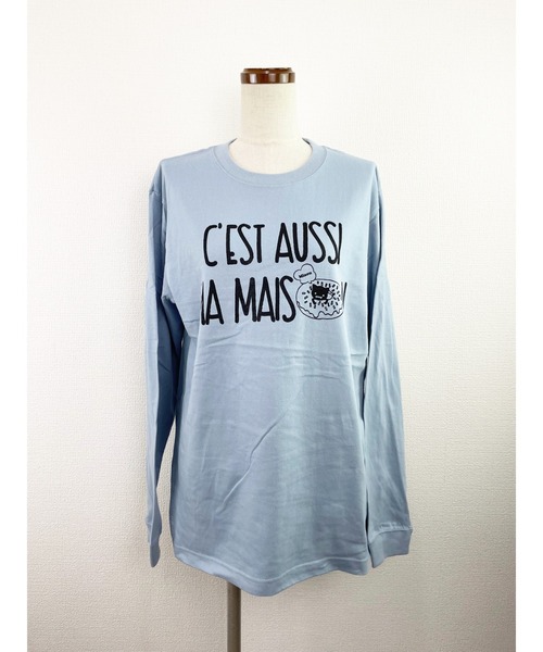 Rydia（リディア）の「AUSSI ロンTEE（Tシャツ/カットソー・レディース・サックスブルー/ネイビー/オフホワイト・M）」の3枚目の写真