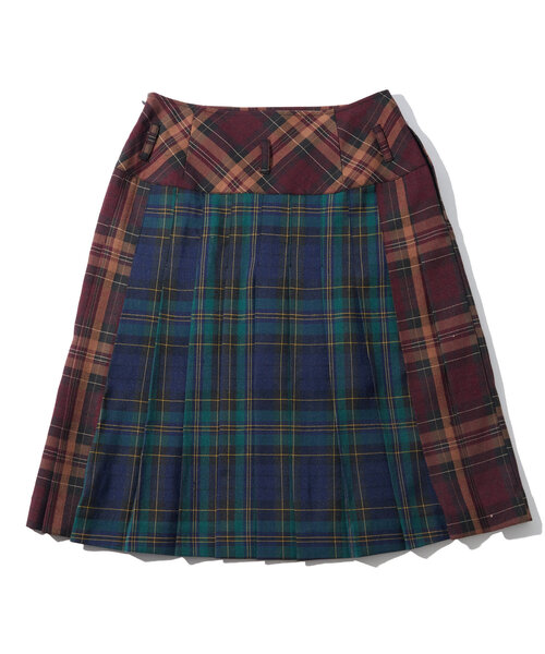 WHO'S WHO gallery(フーズフーギャラリー)の「ミックスチェックミディプリーツスカート(スカート・レディース・ブルー/ブラウン・FREE)」の7枚目の写真