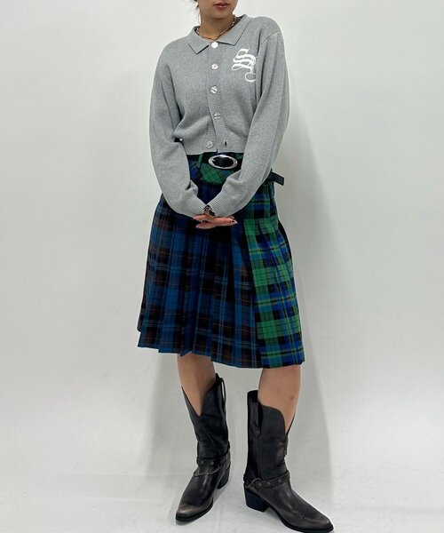WHO'S WHO gallery(フーズフーギャラリー)の「ミックスチェックミディプリーツスカート(スカート・レディース・ブルー/ブラウン・FREE)」の15枚目の写真