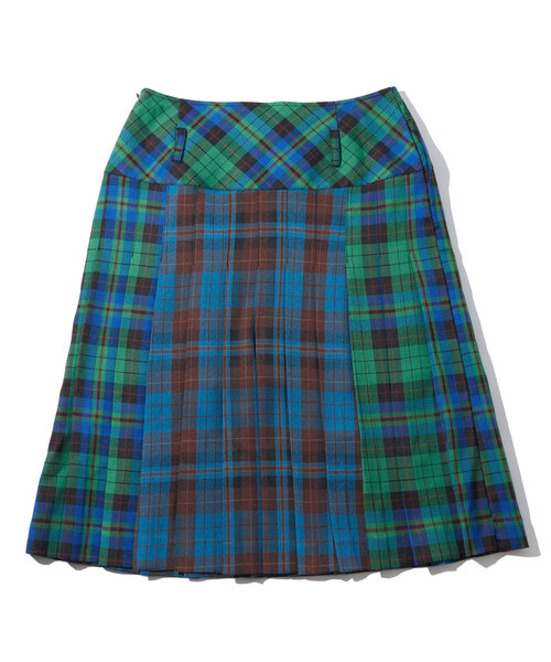 WHO'S WHO gallery(フーズフーギャラリー)の「ミックスチェックミディプリーツスカート(スカート・レディース・ブルー/ブラウン・FREE)」の18枚目の写真