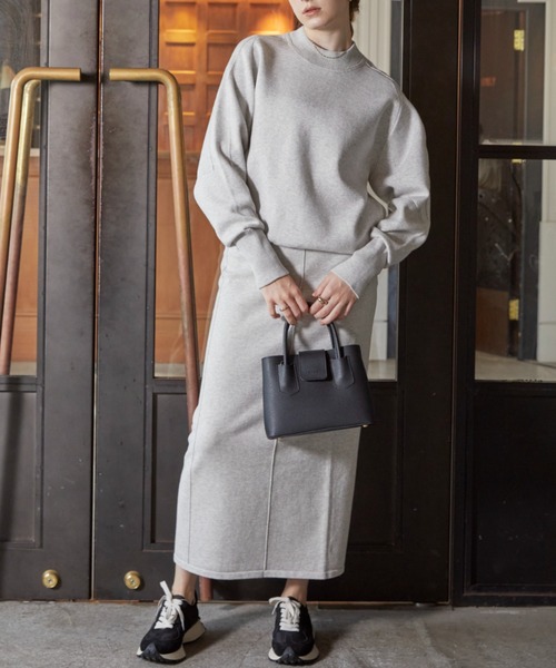 ACYM（アシーム）の「Sweat like knit トップス（スウェット・レディース・グレー/ブラック・FREE）」の11枚目の写真