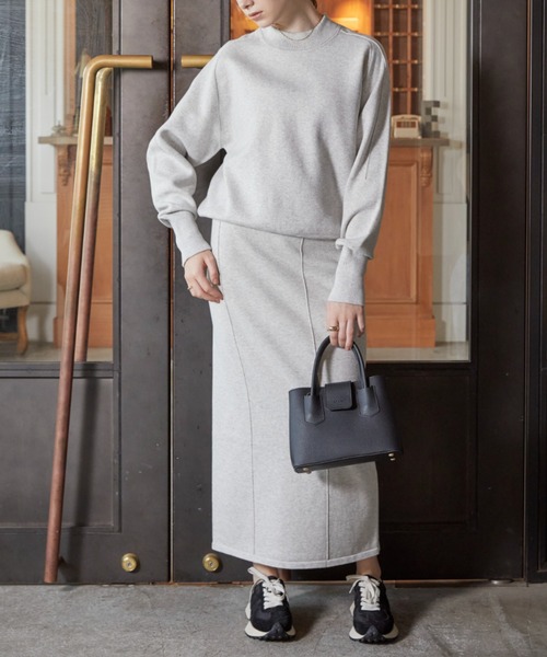 ACYM（アシーム）の「Sweat like knit トップス（スウェット・レディース・グレー/ブラック・FREE）」の19枚目の写真