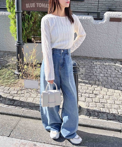 INGNI(イング)の「【WEB限定】フリンジトップス(Tシャツ/カットソー・レディース・ブルー/アイボリー/ブラック・M)」の10枚目の写真