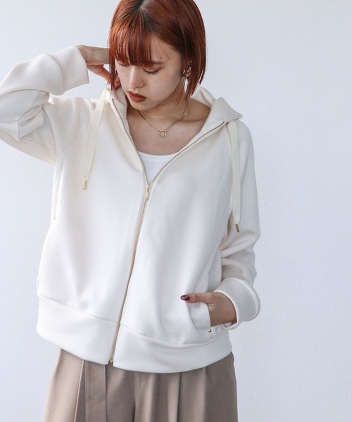 Cepica(セピカ)の「カルゼダンボールパーカー(パーカー・レディース・オフホワイト/ネイビー・FREE)」の11枚目の写真