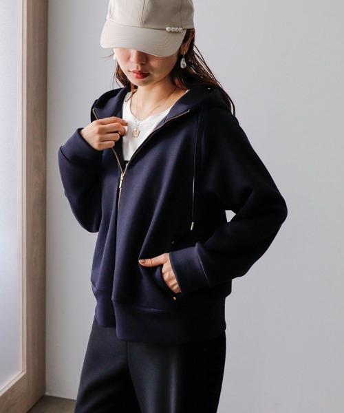 Cepica(セピカ)の「カルゼダンボールパーカー(パーカー・レディース・オフホワイト/ネイビー・FREE)」の8枚目の写真