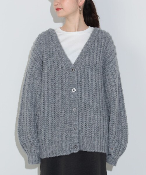 BEAMS HEART(ビームスハート)の「ミックス ローゲージニット カーディガン(ウォッシャブル)(カーディガン/ボレロ・レディース・ブルー/グレー/オレンジ・FREE)」の16枚目の写真