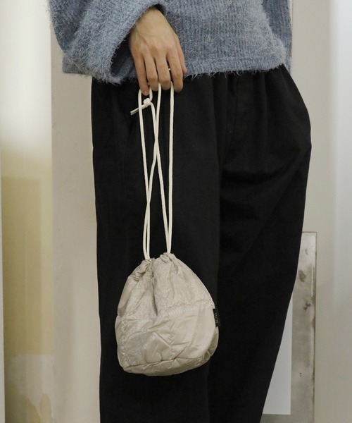 【 】Draw String Bag_WHITE〜ショルダーバッグ EFOLE ショルダーバッグ バッグ Draw strings one shoulder bag