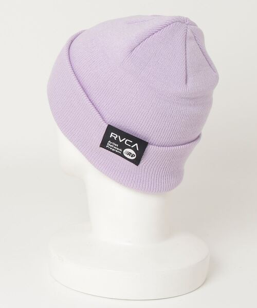 RVCA（ルーカ）の「RVCA/ルーカ ビーニー DOUBLE FACE BEANIE BE042-948（ニットキャップ/ビーニー・メンズ・グリーン/アイボリー/プラム・FREE）」の5枚目の写真