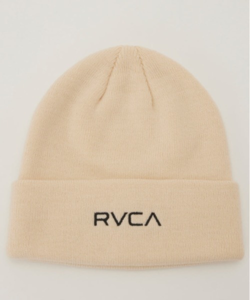RVCA（ルーカ）の「RVCA/ルーカ ビーニー DOUBLE FACE BEANIE BE042-948（ニットキャップ/ビーニー・メンズ・グリーン/アイボリー/プラム・FREE）」の2枚目の写真