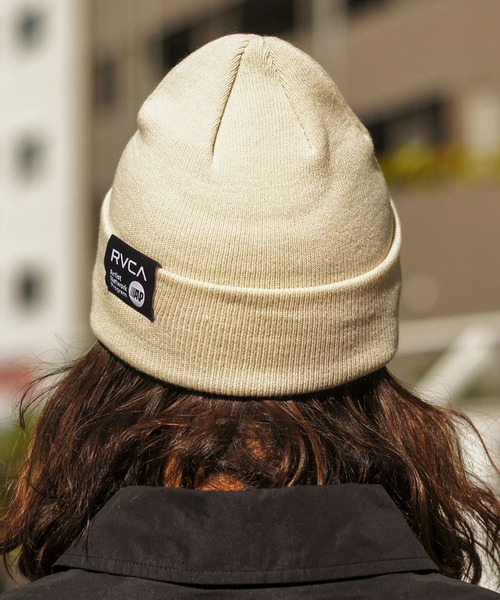 RVCA（ルーカ）の「RVCA/ルーカ ビーニー DOUBLE FACE BEANIE BE042-948（ニットキャップ/ビーニー・メンズ・グリーン/アイボリー/プラム・FREE）」の22枚目の写真