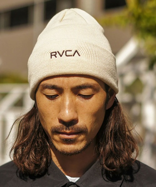 RVCA（ルーカ）の「RVCA/ルーカ ビーニー DOUBLE FACE BEANIE BE042-948（ニットキャップ/ビーニー・メンズ・グリーン/アイボリー/プラム・FREE）」の19枚目の写真