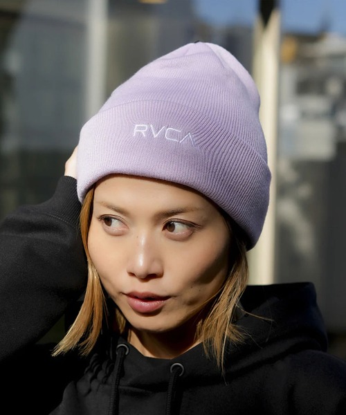 RVCA（ルーカ）の「RVCA/ルーカ ビーニー DOUBLE FACE BEANIE BE042-948（ニットキャップ/ビーニー・メンズ・グリーン/アイボリー/プラム・FREE）」の21枚目の写真