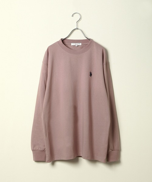U.S. POLO ASSN.(ユーエスポロアッスン)の「【U.S.POLO ASSN.】 ワンポイント ロゴ刺繍 クルーネック 長袖 Tシャツ / ロンT(Tシャツ/カットソー・レディース・ダークグリーン/バイオレット/アイボリー/ブラック/レッド/オートミール/ネイビー・MEDIUM/X-LARGE/LARGE)」の12枚目の写真