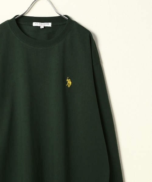U.S. POLO ASSN.(ユーエスポロアッスン)の「【U.S.POLO ASSN.】 ワンポイント ロゴ刺繍 クルーネック 長袖 Tシャツ / ロンT(Tシャツ/カットソー・レディース・ダークグリーン/バイオレット/アイボリー/ブラック/レッド/オートミール/ネイビー・MEDIUM/X-LARGE/LARGE)」の16枚目の写真