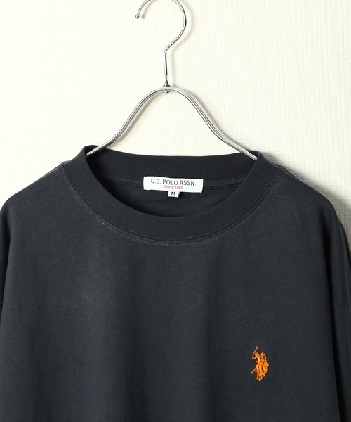 U.S. POLO ASSN.(ユーエスポロアッスン)の「【U.S.POLO ASSN.】 ワンポイント ロゴ刺繍 クルーネック 長袖 Tシャツ / ロンT(Tシャツ/カットソー・レディース・ダークグリーン/バイオレット/アイボリー/ブラック/レッド/オートミール/ネイビー・MEDIUM/X-LARGE/LARGE)」の20枚目の写真
