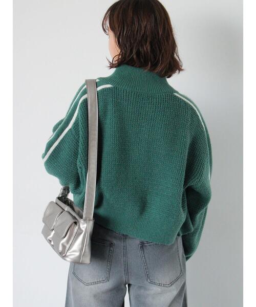 ehka sopo（エヘカソポ）の「ラインジップカーディガン（カーディガン/ボレロ・レディース・ブルー/グリーン/キナリ・F）」の21枚目の写真