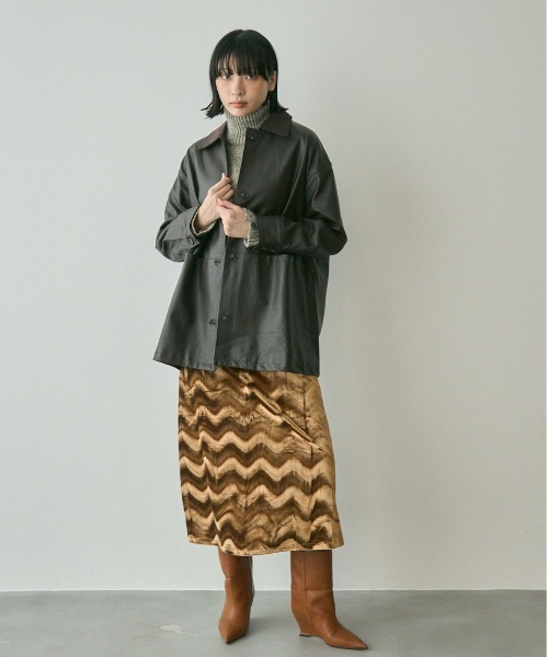 ブラウン コーデュロイ襟 カバーオール セール】襟コーデュロイ ダックジャケット（カバーオール