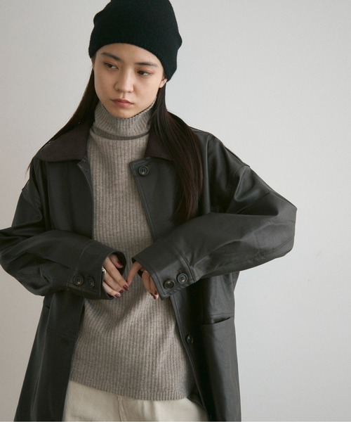 襟コーデュロイレザージャケット（カバーオール）｜MOCOA'S（モコアズ