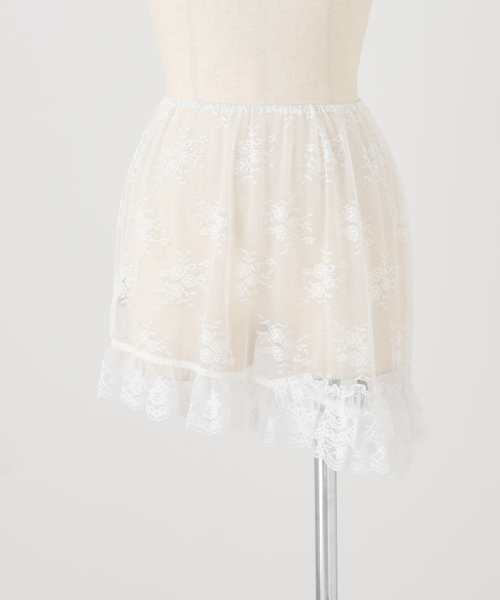 【新品未使用】YUHAN WANG/ユハン ワン レーススカート セール】【YUHAN WANG/ユハン ワン】lace ruffled mini skirt
