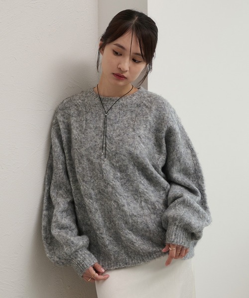 raffime（ラフィミー）の「袖ボリュームミックスカラーニット（ニット/セーター・レディース・ピンク系その他/ブラウン系その他/グレー系その他・フリー）」の19枚目の写真