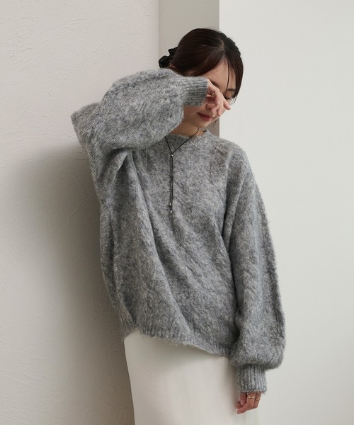 raffime（ラフィミー）の「袖ボリュームミックスカラーニット（ニット/セーター・レディース・ピンク系その他/ブラウン系その他/グレー系その他・フリー）」の22枚目の写真