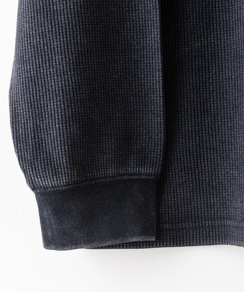 UNIIT(ユニット)の「【UNIIT / ユニット】パウダーブリーチ加工 ワッフルロンT ユニセックス(Tシャツ/カットソー・メンズ・ネイビー/ブラック・X-LARGE/MEDIUM/LARGE)」の6枚目の写真