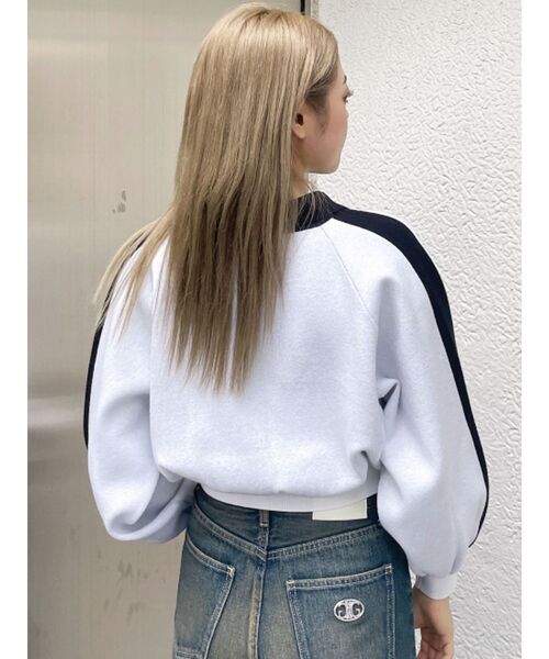 GYDA(ジェイダ)の「round GY BICOLOR POLOニットトップス(ニット/セーター・レディース・オフホワイト/ブラック/スカイブルー・FREE)」の14枚目の写真