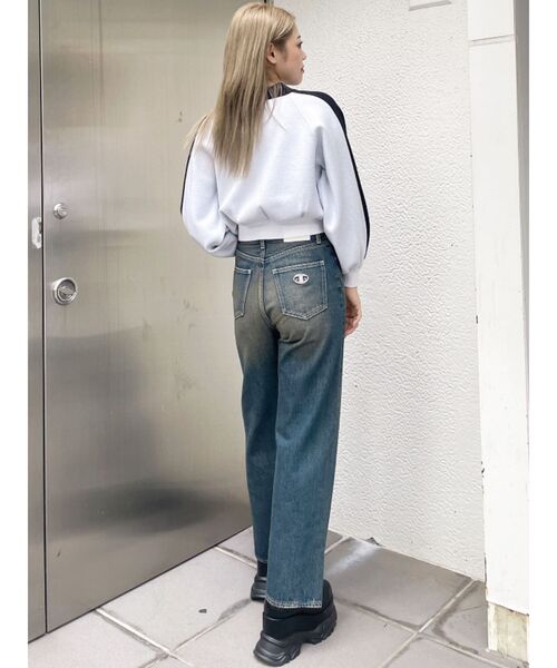 GYDA(ジェイダ)の「round GY BICOLOR POLOニットトップス(ニット/セーター・レディース・オフホワイト/ブラック/スカイブルー・FREE)」の10枚目の写真