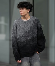 kutir | MOHAIR LIKE ABSTRACT KNIT/モヘアライクアブストラクトニット(ニット/セーター)